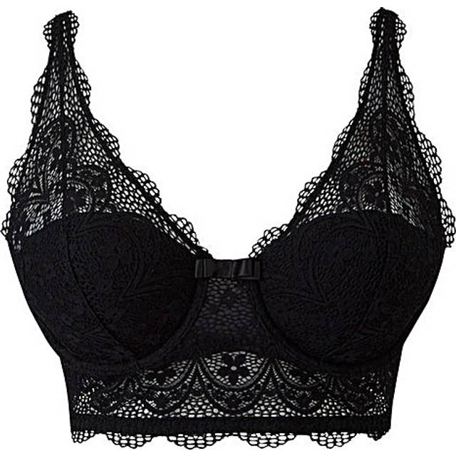Lottie Lace Black Midi Bralette - 44D