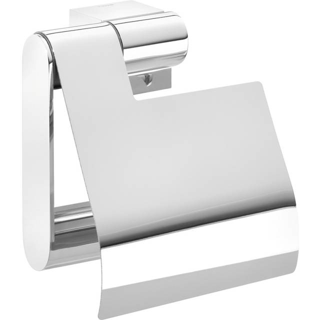 Tiger Chrome Bathroom Toilet Paper Roll Holder Cover Wall Mount Nomad 249130346