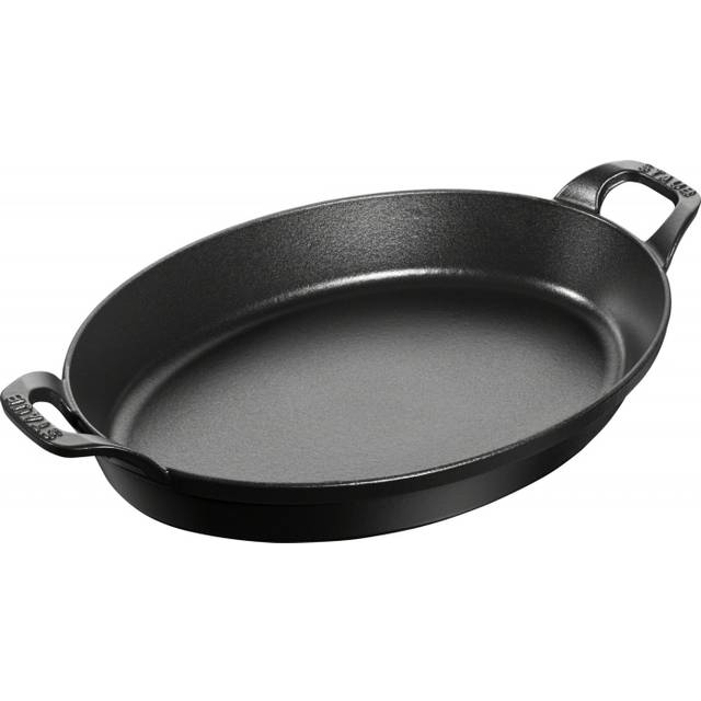 Staub Specialities 37 cm oval Cast iron Oven dish with 2 handles black - 14.50inch