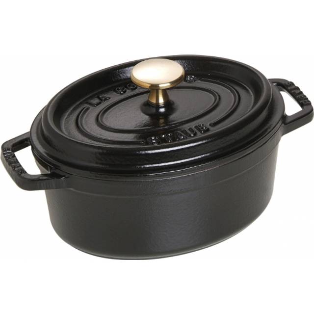 Staub La Cocotte 17 cm oval Cast iron black - 1.1qt
