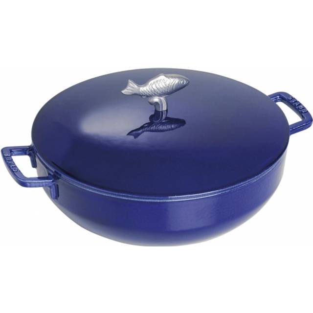Staub Fisch Cocotte, Induktionsgeeignet, Gusseisen, Dunkelblau, 28 cm, 35.5 x 29 x 15.5 cm, 1 Einheiten