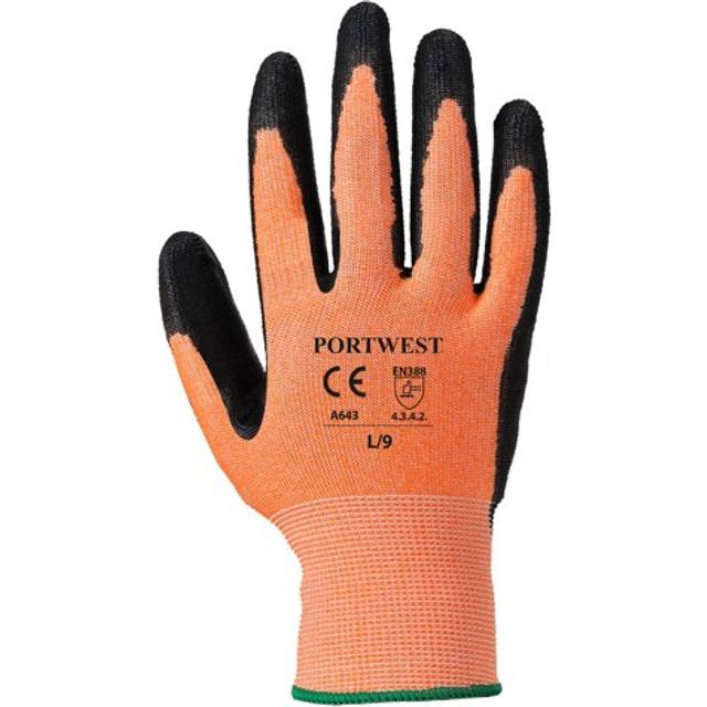 Portwest Amber Cut - Nitrile Foam A643 Amber L Colour: Amber, Size: L