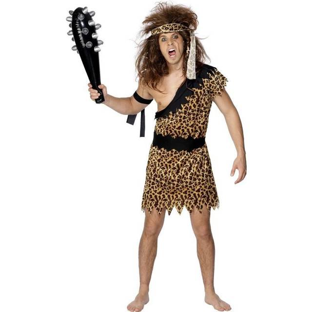 Smiffy's Adult Men's Caveman Costume, Tunic, Headband And Armband, Caveman, -