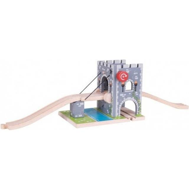 Bigjigs Toys Bigjigs Rail Wooden Drawbridge, Grey