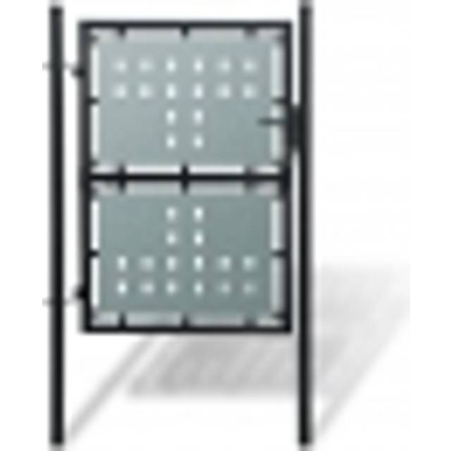 vidaXL Black Single Door Fence Gate 100 x 250 cm