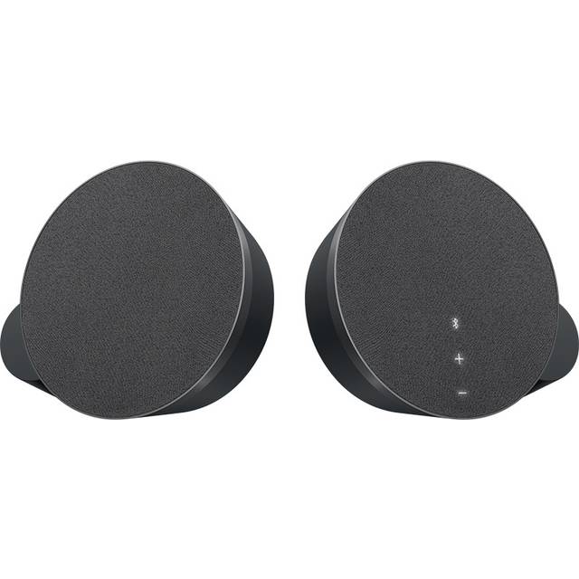 Logitech MX Sound trådlös PC-högtalare, Bluetooth, 24 watt toppeffekt, 2 x 3,5 mm ingångar, hörlursuttag, 25 m räckvidd, Easy-Switch-funktion, EU-kontakt, PC/TV/surfplatta/mobiltelefon – svart