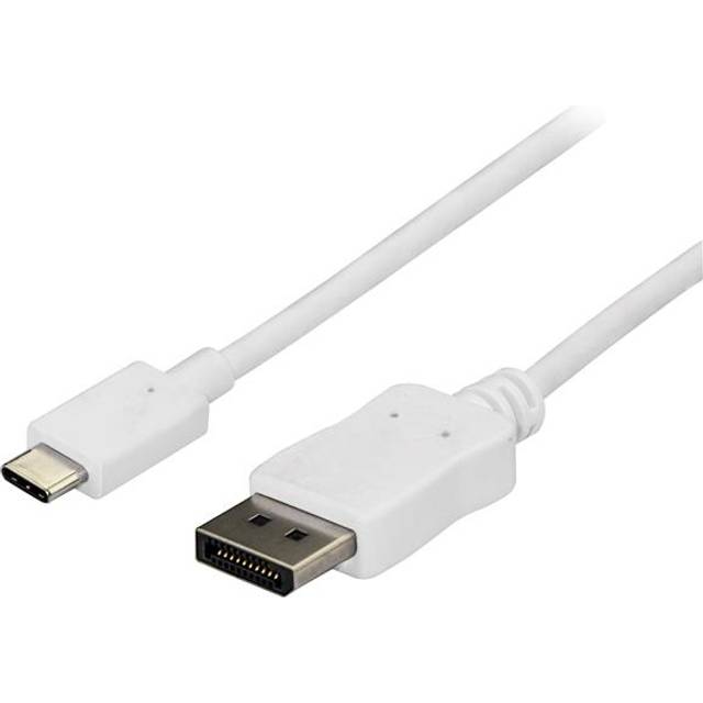 StarTech 6 fot (6 fot) USB-C till DisplayPort-kabel – USB Type-C till DP-videoadapterkabel – 4K 60Hz – vit