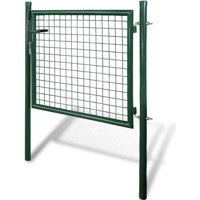 vidaXL Mesh Garden Gate Galvanised Steel 100x125 cm Grey - Anthracite