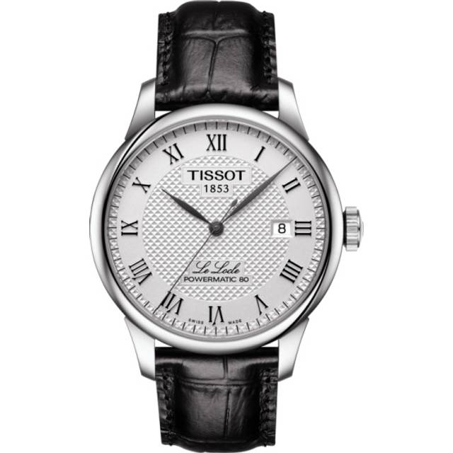 TISSOT Le Locle AUTO 39MM Leather Men's Watch T006.407.16.033.00 / T0064071603300 - Silver - 39 mm
