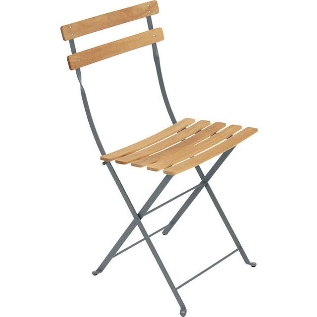 Fermob - Bistro Stol Natural Ice Mint A7 - Trädgårdsstolar - Blå - Metall/Trä
