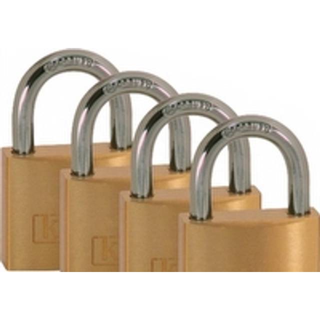 Kasp K12040D4 Brass Padlock - 40 mm - Quad-Pack - Keyed Alike