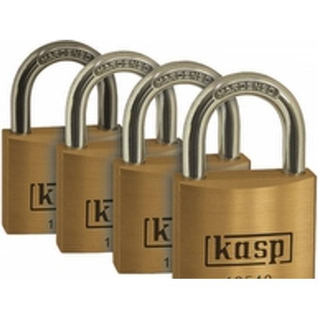 Ck tools kasp k12540d4 - 4 x 40mm premium brass padlock - keyed alike