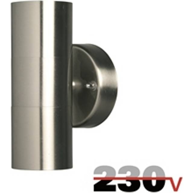 Stainless Steel Twin External Wall Light GU10 240V