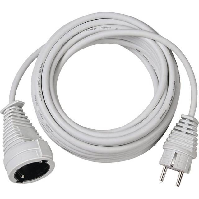 Brennenstuhl 1168440 Plastförlängningskabel med Skyddskontakt, 5m, Vit