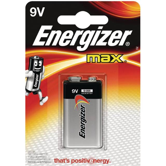 Energizer Max 9V PP3 6LR61 Alkaline Battery | 1 Pack