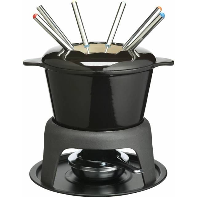 MasterClass Fondueset, Gjutjärn, 21 x 18 cm, Beige, KCFONDUEBEI
