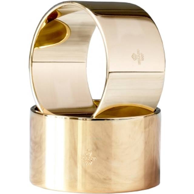 Servettring mässing 2-pack - Guld (Ø: 4,5 x H: 3 cm)