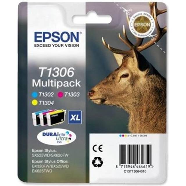 Epson T1306 Multipack Yellow/Cyan/Magenta Print Cartridge