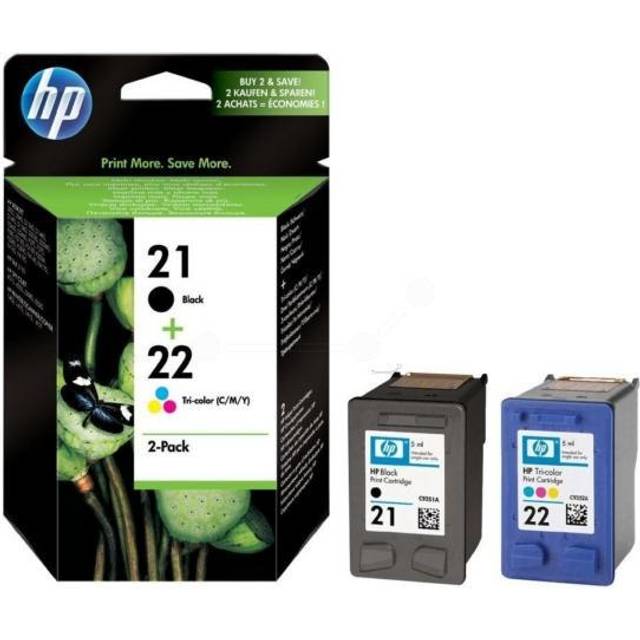 Kompatibel bläckpatron HP 21 - 22 XL - C9351AE, 2 st. rabattpaket 34 ml