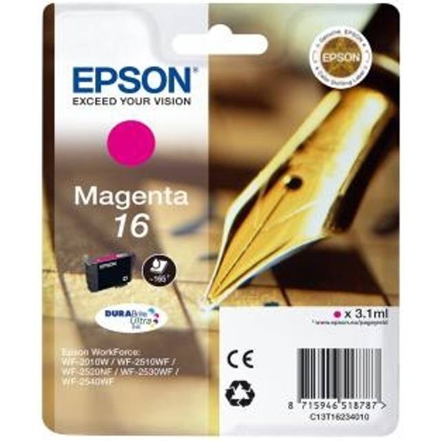 Genuine Epson Ink - 16 Magenta / Wf–2010w Wf-2540wf (inc Vat)