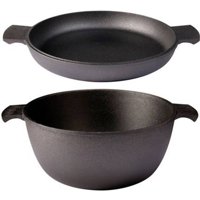 Skeppshult - Grytstapel 2 Delar - Gryta 4,5 Liters + Stekpanna 27 cm - Grytor och kastruller - Torkel Dahlstedt - Svart