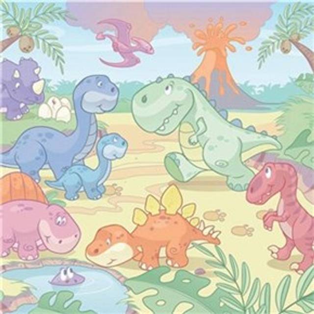 12 panel mural - BABY DINO WORLD [40618]