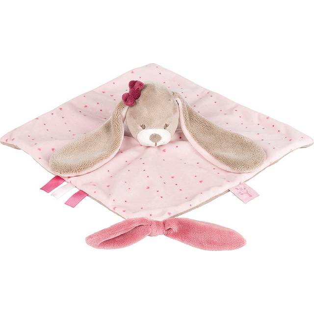 Cuddly Toy, Cloth, Nina the Rabbit, Companion from birth, 27 x 27 cm, Beige-Pink, 987165