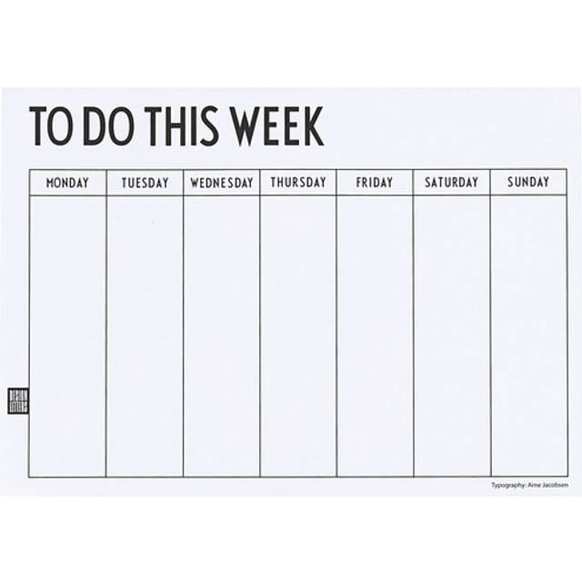 Weekly Planner, White