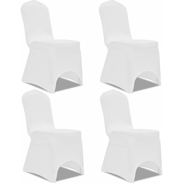 vidaXL Stretch Chair Cover 4 pcs White