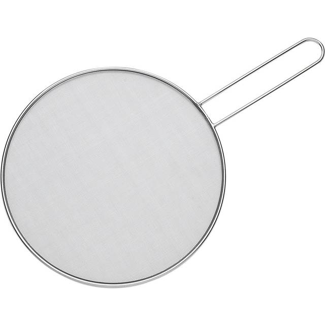 HIC Harold Import Co. Splatter Screen Guard Strainer  18/8 Stainless Steel  Fine Mesh  9-Inches