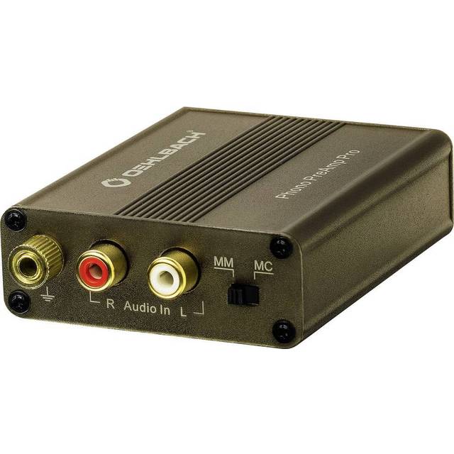 Oehlbach Phono PreAmp Pro Phono förförstärkare för skivspelare med MM eller MC pickups, kompakt och kraftfull, metallisk brun
