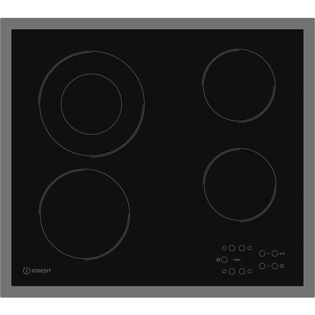 Indesit 58cm 4 Zone Touch Control Ceramic Hob with Bevelled Edge - Black