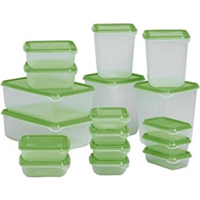 Pruta Food Container 601.496.73, Set of 17, Green