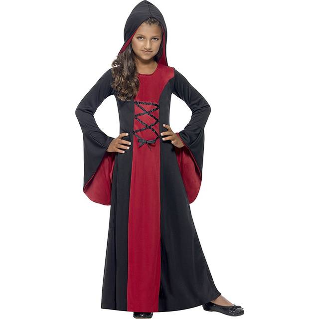 Halloween girls hooded vampiress costume