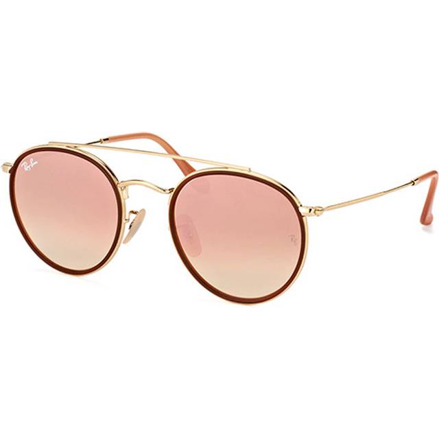 Ray Ban Round Double Bridge Copper Gradient Flash Round Unisex Sunglasses RB3647 N0017O 51 - Gold Tone (Dimension: 6.6000x2.6000x1.6000 inches)