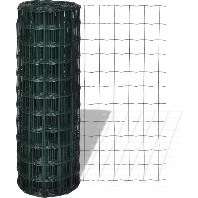 vidaXL Euro Fence Steel 10x0.8 m Grey