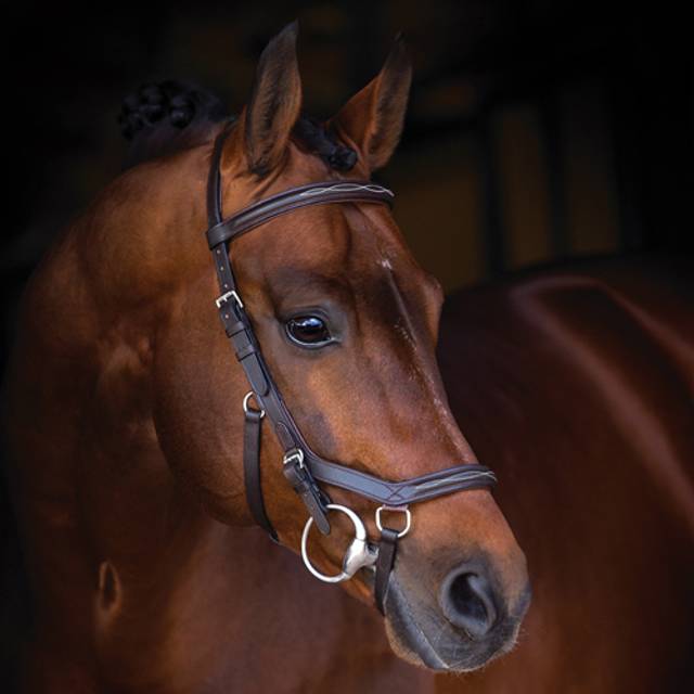 Horseware Micklem Deluxe Competition Träns – Dark Havana (Small Horse)