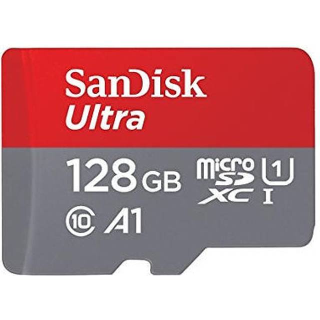 SanDisk Ultra 128GB microSDXC Memory Card + SD Adapter with A1 App Performance up to 100MB/s, Class 10, U1