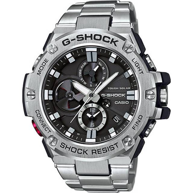 Casio G-Shock Black Dial Stainless Steel 53mm Watch GST-B100D-1AER