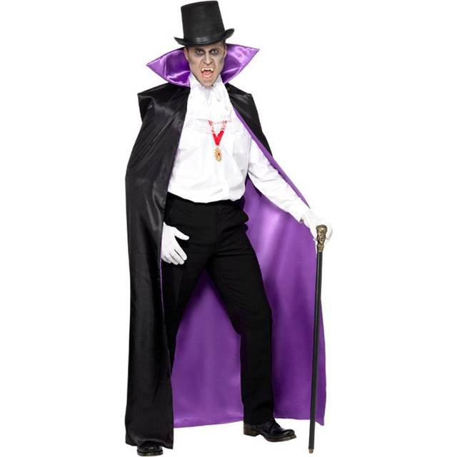 Adult's Count Dracula Reversible Cape -  cape purple fancy dress halloween black count reversible vampire mens dracula smiffys costume