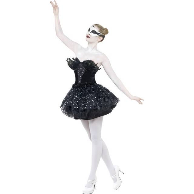 Halloween ladies gothic swan costume and eye mask