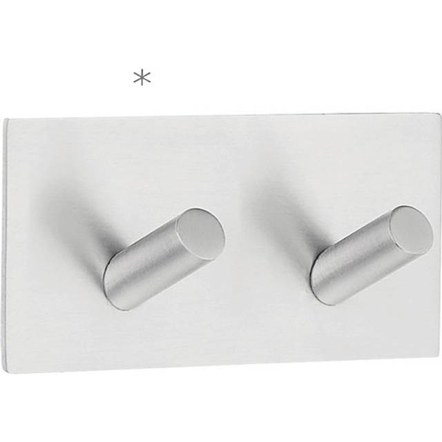 Beslagsboden Dubbelkrok Design Självhäftande 90mm (Borstat)