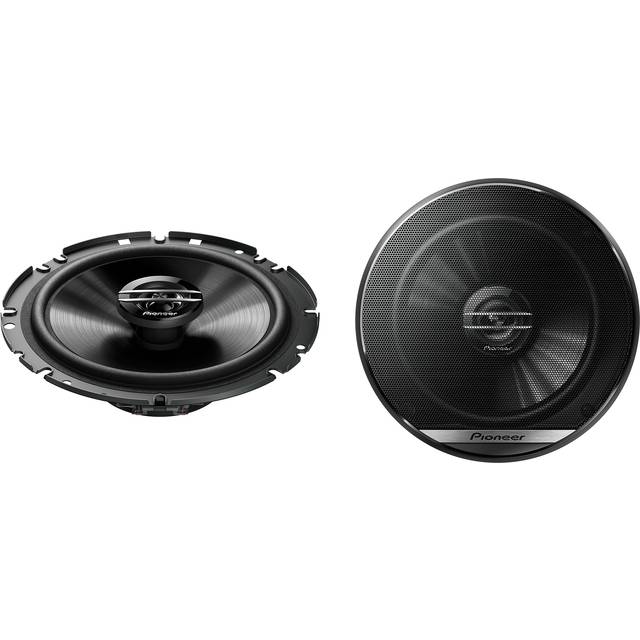 Pioneer TS-G1720F 2-vägs koaxialhögtalare (300 W), 17 cm, kraftigt ljud, IMPP-kon för optimal bas, 40 W ineffekt, 49,7 mm installationsdjup, svart, 2 högtalare