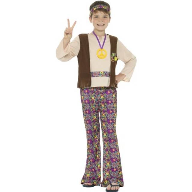 Hippie Boys Fancy Dress 60s 70s Groovy Peace Childs Childrens Kids Hippy Costume -  costume hippie fancy dress hippy boys 60s 70s kids childs outfit