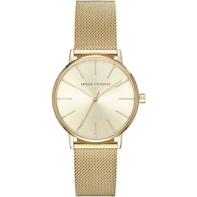 Armani Exchange Lola Gold Plated Mesh Watch AX5536