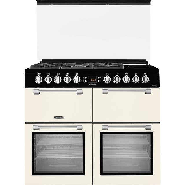 LEISURE Chefmaster CC100F521C 100 cm Dual Fuel Range Cooker - Cream & Black, Cream