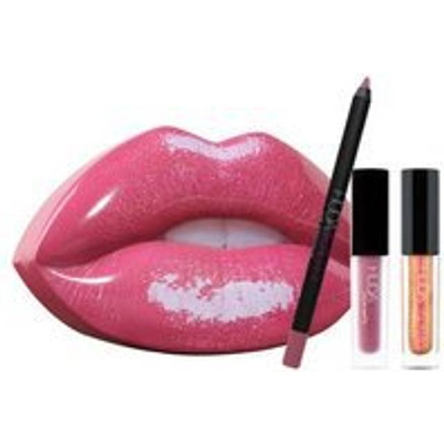 Huda Beauty Heartbreaker Set - Includes Matte Liquid Lipstick 19 Ml Miniature, Lip Liner 12 G, And Lip Strobe Liquid Lipstick 2 Ml Miniature