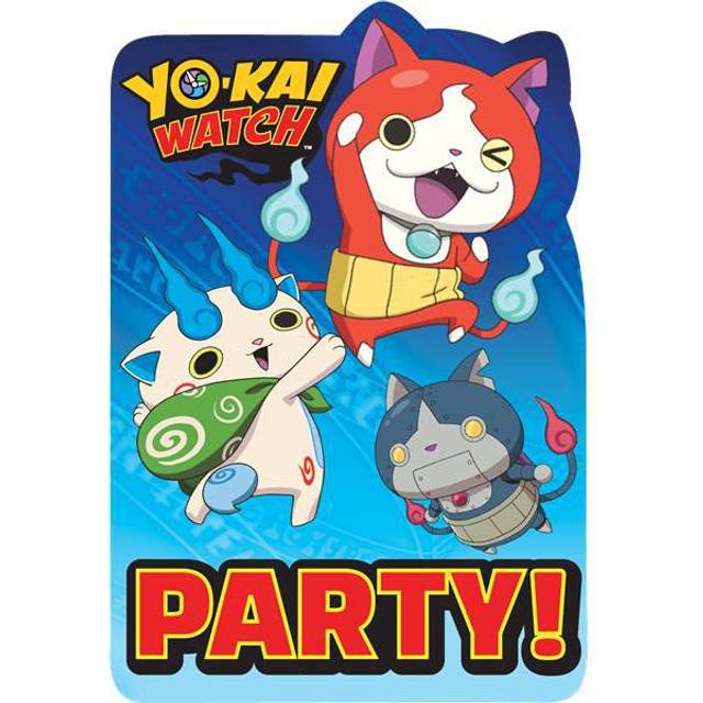 Inbjudningskort Yo-Kai Watch 8-pack