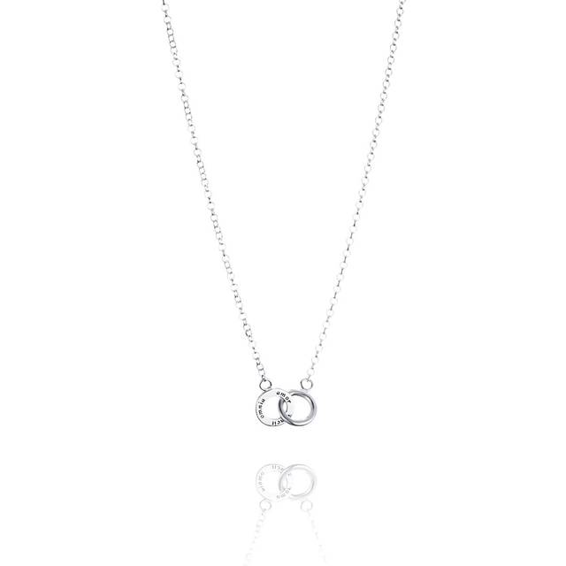 Efva Attling Mini Twosome Necklace 42/45 CM - SILVER