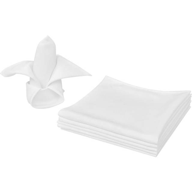 vidaXL 25 Dinner Napkins White 50 x 50 cm